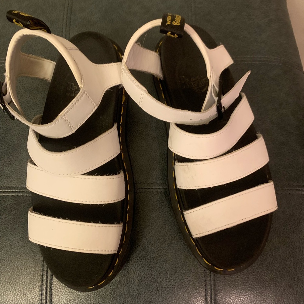 Dr. Martens White Blaire Sandals - Picture 2 of 14